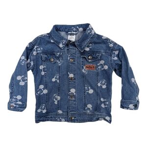 Disney Mickey Mouse Heads Disneyland Disney World Denim Jacket Kids Girls 5 5T